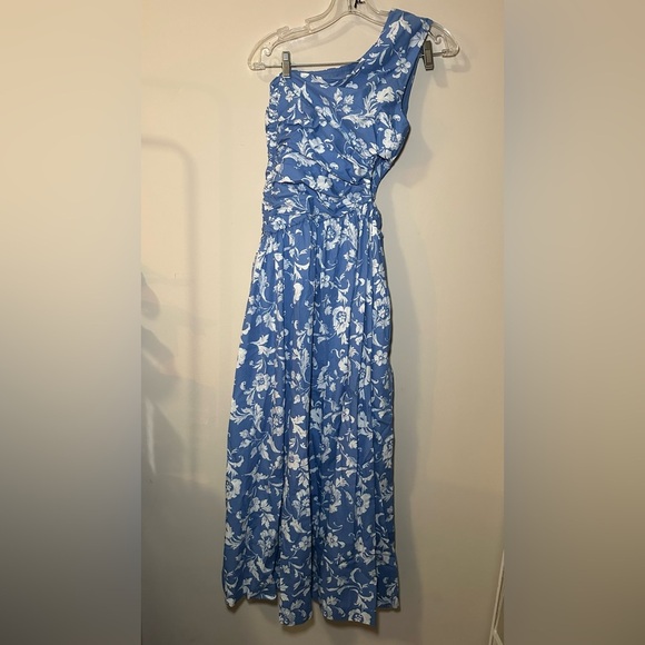 Abercrombie & Fitch One Shoulder Rusched Cutout Slit Leg Wedding Guest Dress XXS - Picture 12 of 12